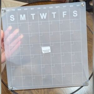 Clear Acrylic Wall Calendar With Dry Erase Markers And Magnet Covers